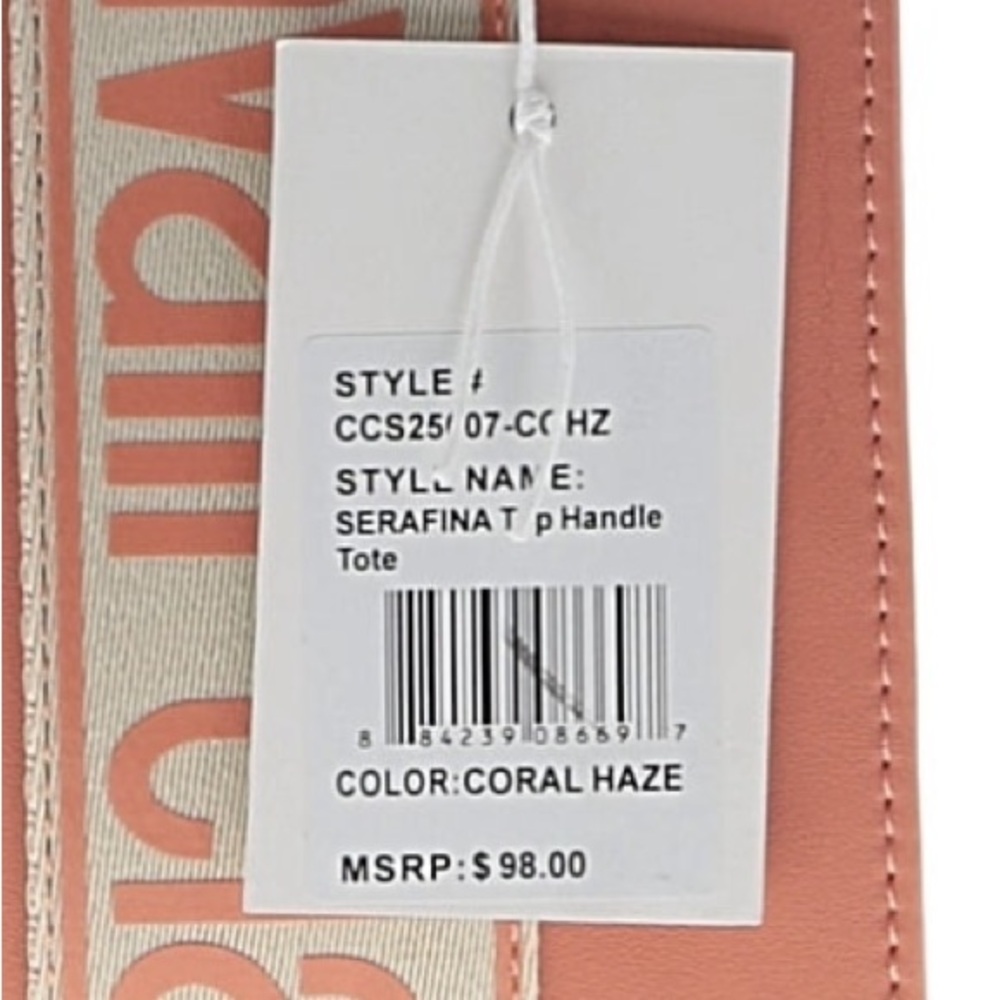 NWT Roberto Cavalli Coral Rose Dusty Pink Vegan Leather Shoulder Tote Crossbody - Picture 4 of 5